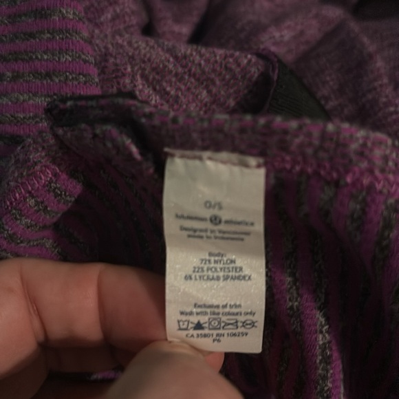 Lululemon Womens Vinyasa Purple Stripe Wrap Scarf Versitile Yoga Hiking Casual - Picture 6 of 7